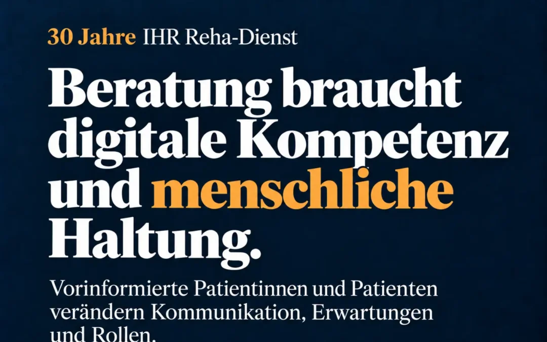 „Die KI sagt aber …“ – Wie künstliche Intelligenz das Beratungsgespräch in der Reha verändert