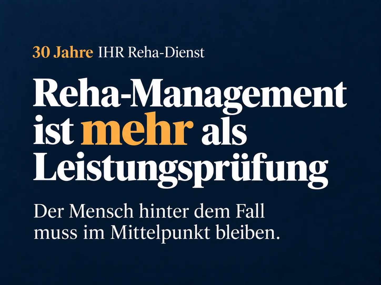 Vom Schadenfall zum Reha-Prozess: Warum Personenschadenmanagement künftig früher beginnen und weiterdenken muss Personenschadenmanagement beginnt nicht erst dort, wo Kosten reguliert, Leistungen geprüft oder Ansprüche bewertet werden. Sein eigentlicher Wert entsteht früher: dort, wo nach einem Unfall oder einer schweren Erkrankung die richtigen Weichen für Rehabilitation, Teilhabe und möglichst viel Selbstständigkeit gestellt werden. Wie sich Personenschadenmanagement in den kommenden Jahren weiterentwickeln kann, war eine der zentralen Fragen unseres Jubiläumsfachtags in Berlin. Dabei wurde deutlich: Die Zukunft liegt nicht allein in schnelleren Prozessen oder einer effizienteren Leistungsbearbeitung. Entscheidend wird vielmehr sein, einen Schadenfall stärker als individuellen Reha-Prozess zu verstehen.
